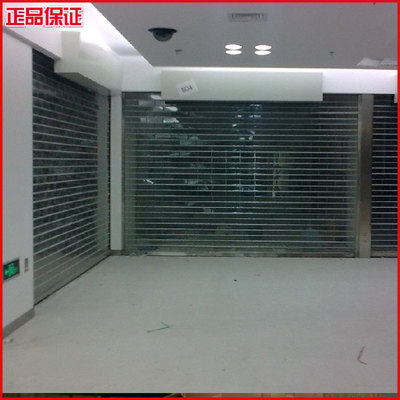 深圳福田保税区水晶卷闸门 电动透明水晶卷帘门蛋糕店商铺水晶门